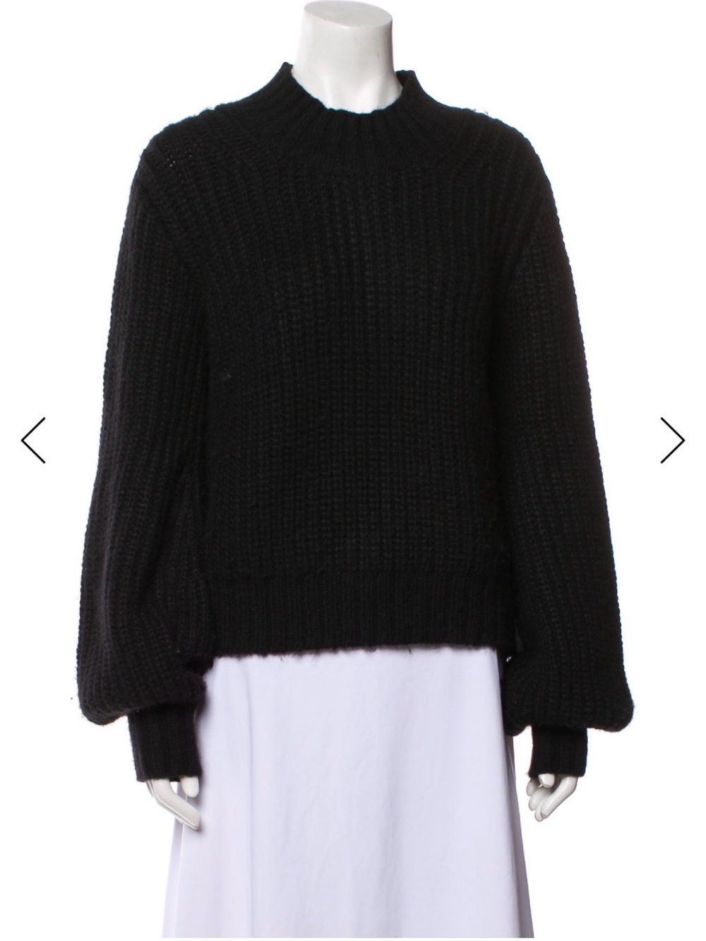 Doen Lulu Mockneck Alpaca Sweater in size Medium black